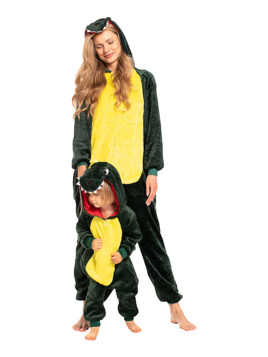 Pijama Onesie De Iarnă Pentru Femei Verde