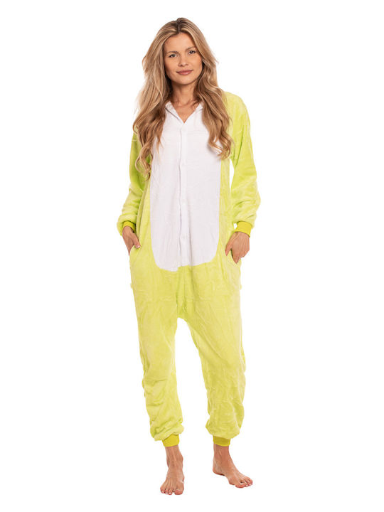 Pijama Onesie De Iarnă Pentru Femei Verde