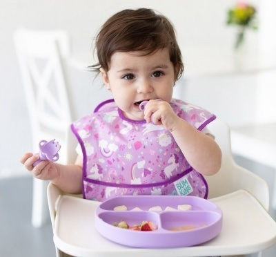 Bumkins Superbib Bib Fabric with Hoop & Loop Fastener & Pocket Multicolored for 24 m+ 3pcs