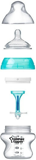 Tommee Tippee Πλαστικό Μπιμπερό Advanced Anti-colic Κατά των Κολικών με Θηλή Σιλικόνης για 0 μηνών Γαλάζιο 150ml