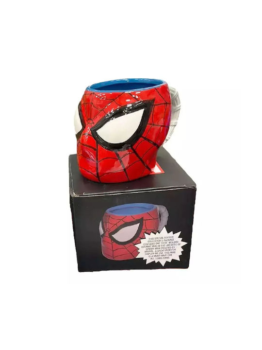 Cana 3D D&h Spiderman Figurină Tridimensională din Lut 350ml Roșu