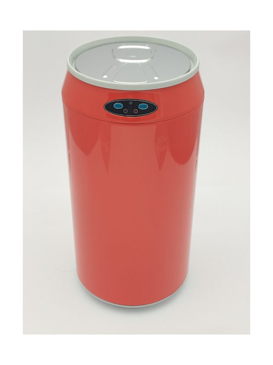 Ecosales Trendy Bear Waste Bin made of Inox Steel with Sensor Red 12lt