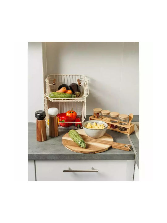 Estia Allure Kitchen Organizer Racks Metallic in Beige Colour 36.5x20.7x25cm