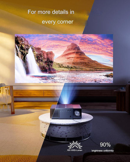 Ultimea Apollo P60 Projector DLP (DMD) Full HD LED Lamp with Wi-Fi and Built-in Speakers Gray