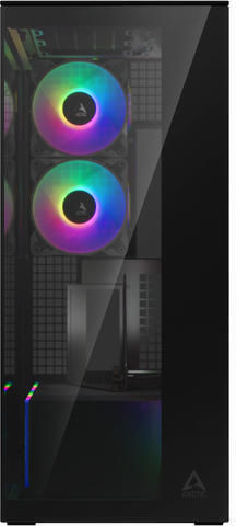 Arctic Xtender VG Mirror Gaming Midi Tower Computer Case With Side Window Black
