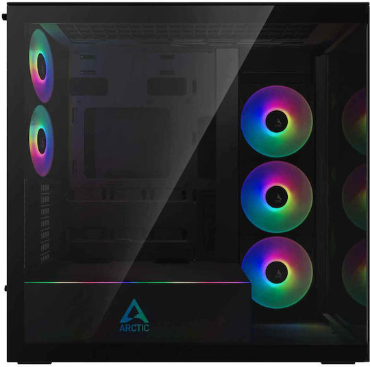 Arctic Xtender Mirror Gaming Midi Tower Κουτί Υπολογιστή με Πλαϊνό Παράθυρο Μαύρο