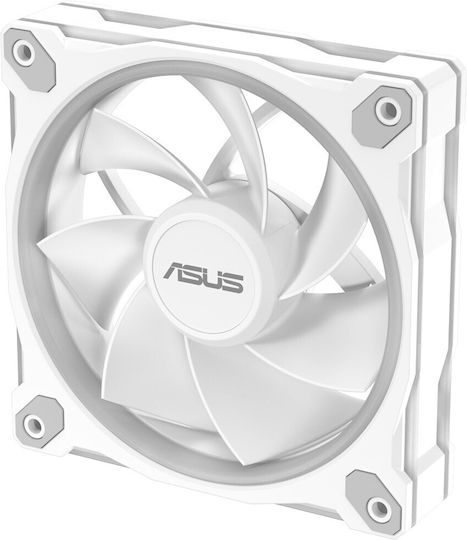 Asus Prime MR120 Reverse Blade Case Fan 1600rpm with ARGB Lighting and 4-Pin PWM Connection 3pcs White