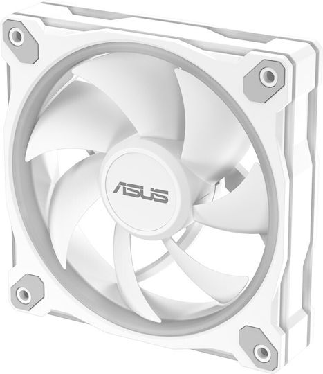 Asus Prime MR120 Case Fan 1600rpm 58cfm with ARGB Lighting and 4-Pin PWM Connection White