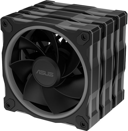 Asus Prime MR120 Обратен Перка Вентилатор за Кутия (1600 оборота) с ARGB Осветление и Свързване 4-изводна ШИМ 3 бр