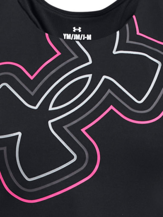 Παιδικό Crop Top Αμάνικο Μαύρο Branded
