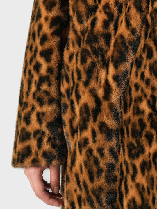 Κοντή Γυναικεία Γούνα Leopard Print