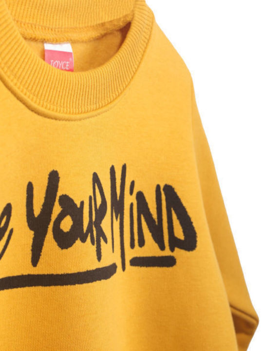 Детски Суичър Жълт Free Your Mind