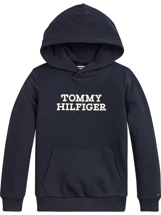 Kids Sweatshirt with Hood and Pockets Navy Blue