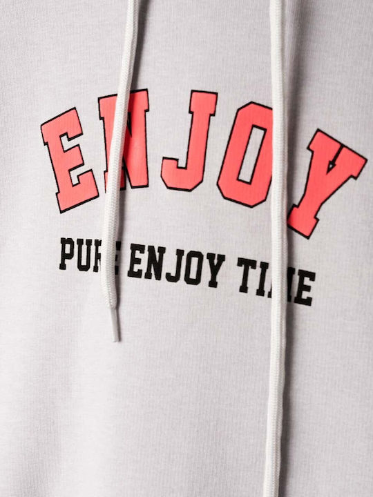 Kids Sweatshirt with Hood and Pockets Grey melange