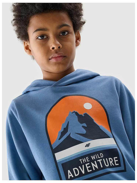 Kinder-Sweatshirt mit Kapuze Blau