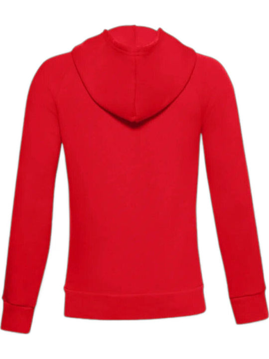 Fleece Kids Sweatshirt with Hood and Pockets Red Rival