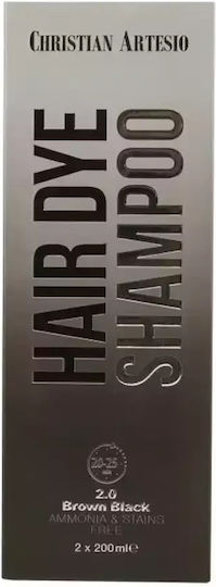 Christian Artesio Temporary Hair Dye No Ammonia Brown Black 400ml