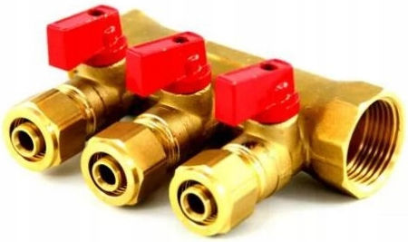 Pex Distributor 1x16 3 Sections Hot Water Cwu