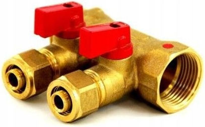 Pex Distributor 1x16 2 Sections Hot Water Cwu