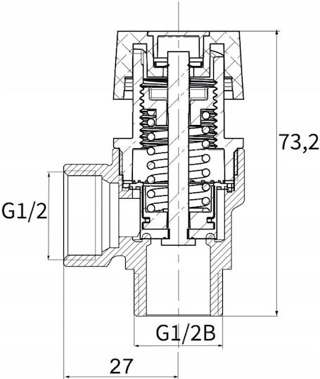 Supapă De Siguranță 1/2' X 1/2" 2.5 Bar Wz