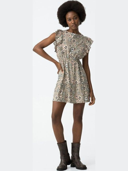 Sommer Mini Kleid mit Rüschen Grün