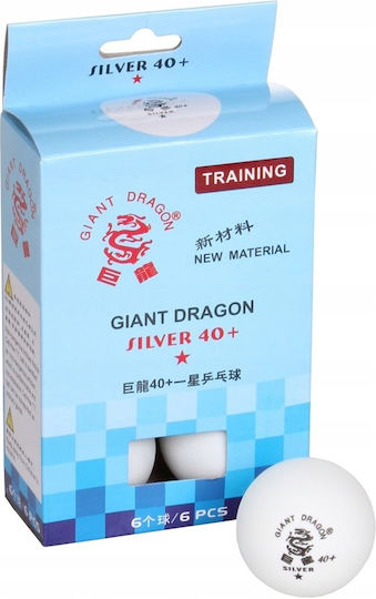 SMJ Sport Silver Star Ping Pong Balls 6pcs