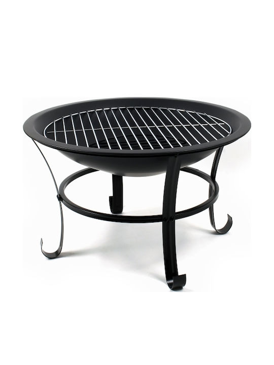 Wiltoc Kamin Draußen Metallisch Schwarz 56x56x51cm