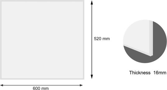 Wiltoc Infrarot-Heizpaneele Wand Keramik 290W Weiß 62cm