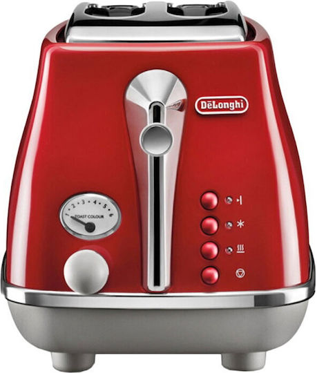 De'Longhi Icona Φρυγανιέρα 2 Θέσεων 900W Γκρι