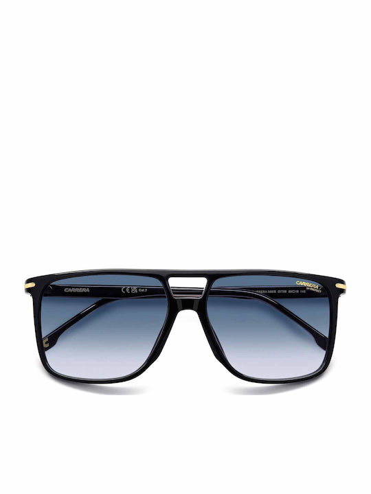 Carrera Unisex Sunglasses With Black Horn-Rimmed Frame And Grey Lens 366/S OIT/08