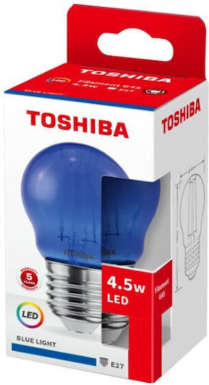 Toshiba Λάμπα LED 4.5W για Ντουί E27 και Σχήμα G45 Μπλε