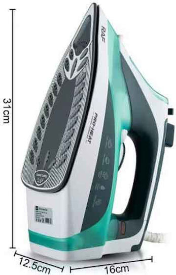 Raf R.1201g Fier de Călcat cu Aburi 2400W cu Talpă Ceramică