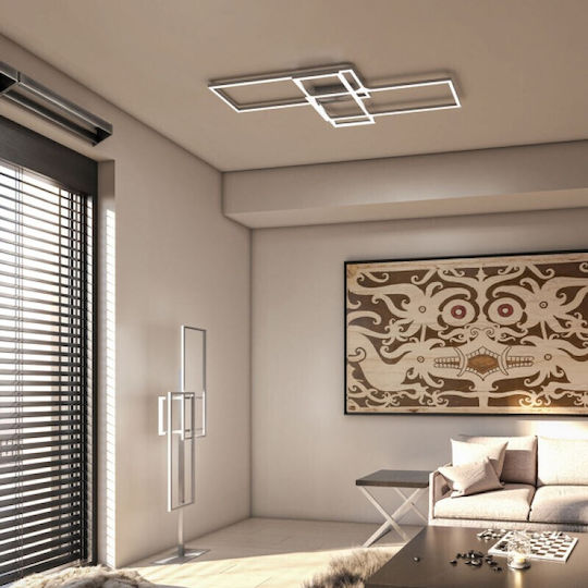 Wofi Zenit Ceiling Mount Light 104cm Silver with Integrated LED