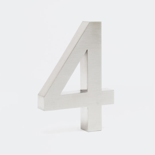 Wiltoc Sign with Number in Silver Color Inox 20cm 60871