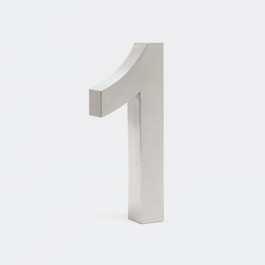 Wiltoc Sign with Number in Silver Color Inox 20cm 60868