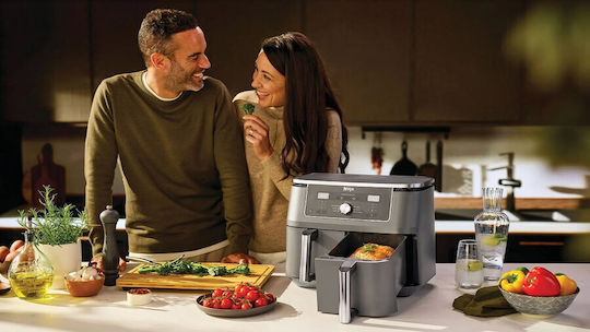 Ninja Foodi Max Dual Zone Air Fryer with Double Detachable Bucket 9.5lt Black
