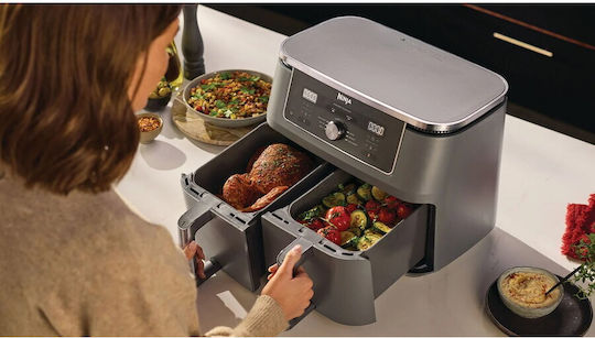 Ninja Foodi Max Dual Zone Air Fryer with Double Detachable Bucket 9.5lt Black
