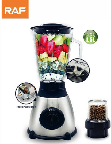 Raf Блендер със Стъклена Кана 1,5 л 1000W Inox R.295
