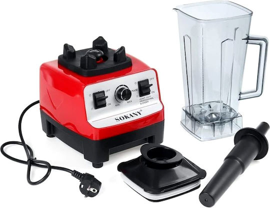 Sokany Blender with Plastic Jug 2.5 lt Red SK-444