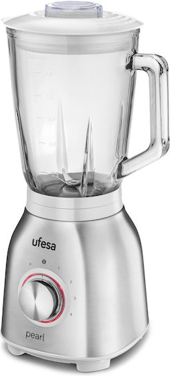 Ufesa BS4900 Pearl Μπλέντερ με Γυάλινη Κανάτα 1.5 lt 1000W Inox