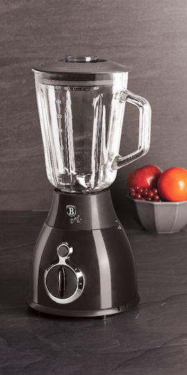 Berlinger Haus Μπλέντερ με Γυάλινη Κανάτα 1.5 lt 600W Γκρι BH-9284