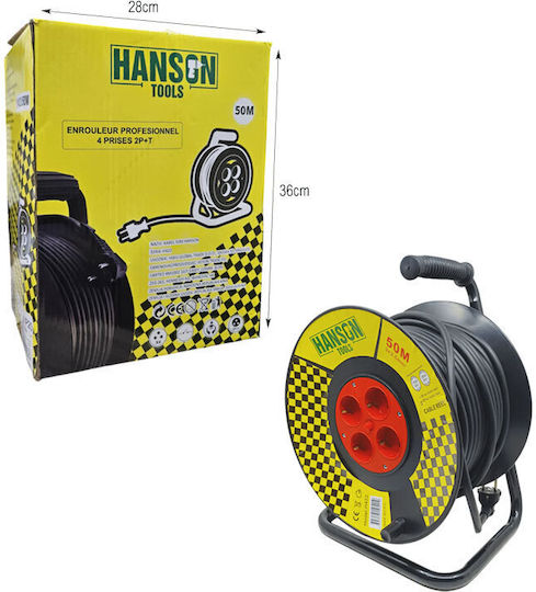 Hanson Tools Μπαλαντέζα Καρούλι με Καλώδιο 50m
