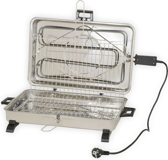 FOINIX Tischplatte Elektrogrill Grill 1150W Edelstahl mit Deckel 36cmx26cmcm