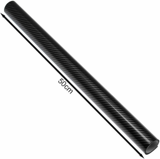 Veredelter Autoaufkleber Kohlenstoff 50x100cm Schwarze-Silber W17911b