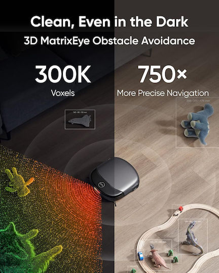 Eufy Omni S1 Pro Aspirator Robot cu Cartografiere Laser și Putere de Aspirație 8000Pa Negru