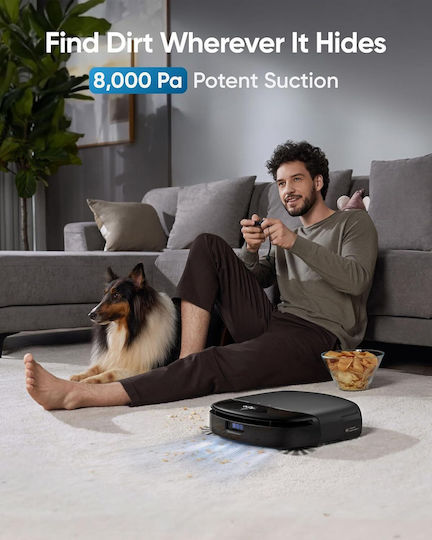 Eufy Omni S1 Pro Aspirator Robot cu Cartografiere Laser și Putere de Aspirație 8000Pa Negru
