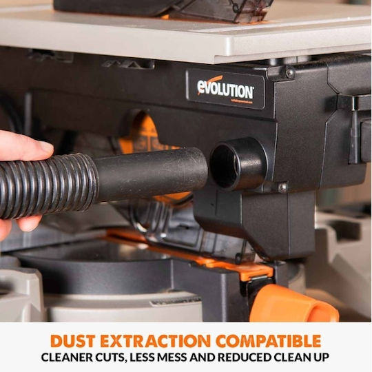 Evolution Miter Saw Battery Combination with Cutting Disc Diameter 210mm & Cutting Speed 3850rpm (without Battery and Charger)
