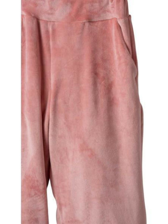 Kids Sweatpants Set Pink 2pcs