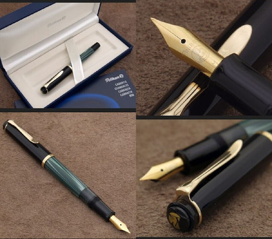 Pelikan Classic M200 Πένα Γραφής Fine από Ατσάλι με Μπλε Μελάνι