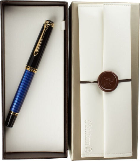 Pelikan Souveran M800 Πένα Γραφής Broad με Μαύρο Μελάνι